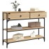 Mesa consola madera de ingeniería roble Sonoma 100x25x75