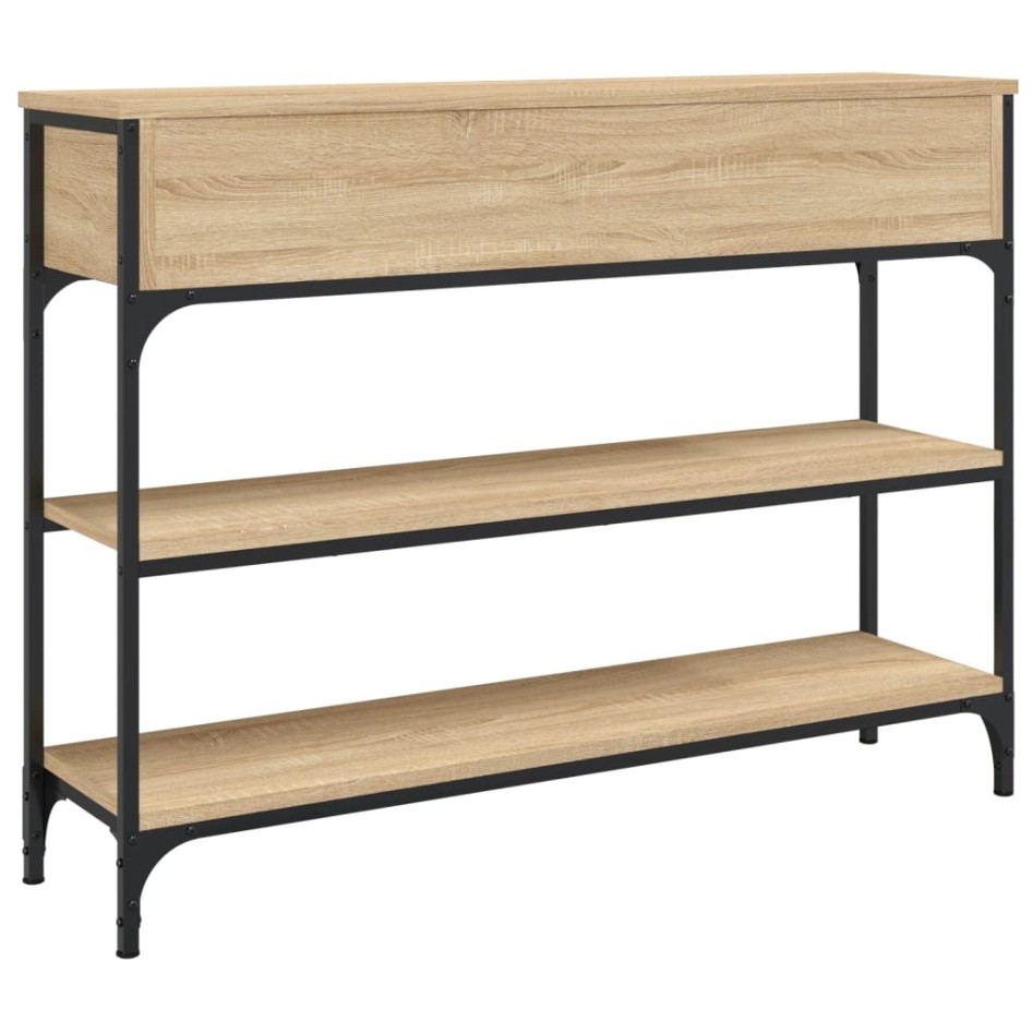 Mesa consola madera de ingeniería roble Sonoma 100x25x75