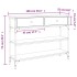 Mesa consola madera de ingeniería roble Sonoma 100x25x75
