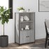 Aparador alto madera de ingeniería gris Sonoma 62x32x103,5