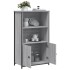 Aparador alto madera de ingeniería gris Sonoma 62x32x103,5