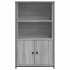 Aparador alto madera de ingeniería gris Sonoma 62x32x103,5