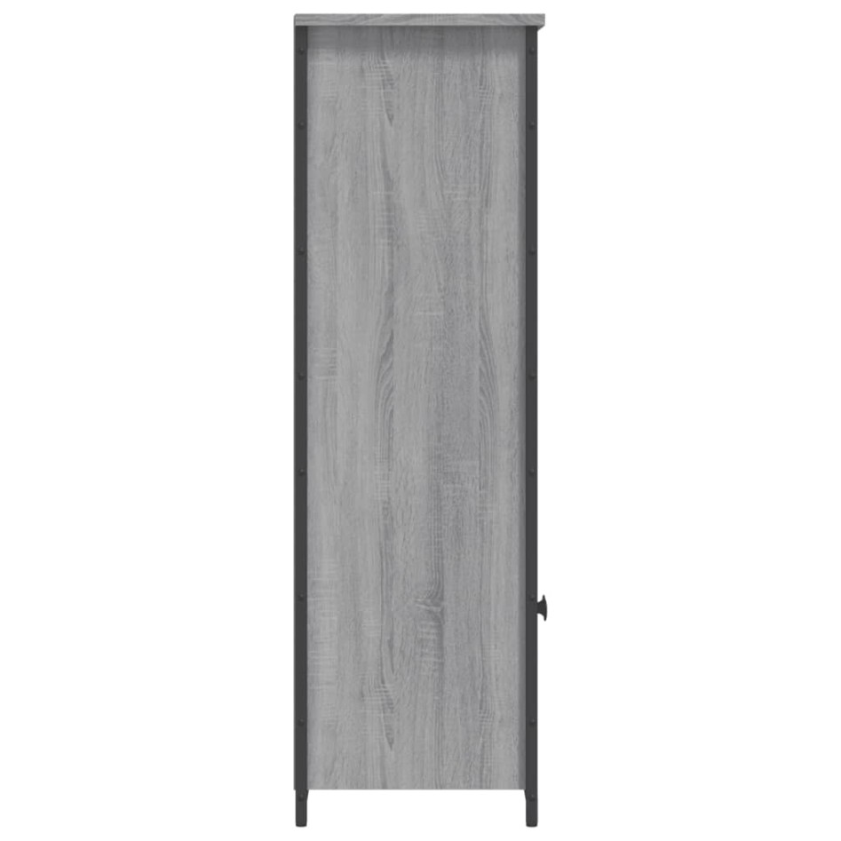 Aparador alto madera de ingeniería gris Sonoma 62x32x103,5