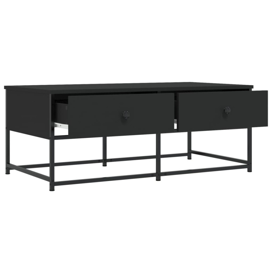 Mesa de centro madera de ingeniería negro 100x51x40