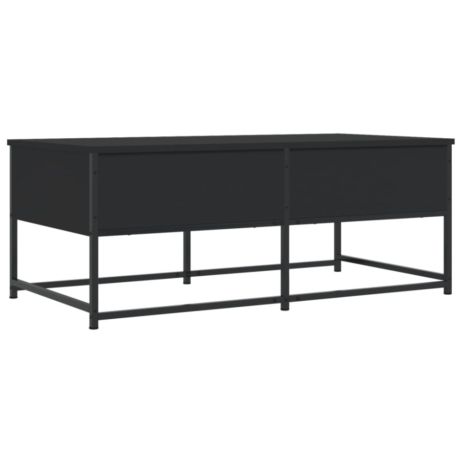 Mesa de centro madera de ingeniería negro 100x51x40