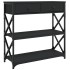 Mesa consola madera de ingeniería negra 75x28x75