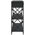 Mesa consola madera de ingeniería negra 75x28x75