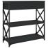 Mesa consola madera de ingeniería negra 75x28x75