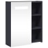 Mueble de baño con espejo y luz LED gris 45x13x52