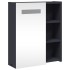 Mueble de baño con espejo y luz LED gris 45x13x52