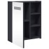 Mueble de baño con espejo y luz LED gris 45x13x52
