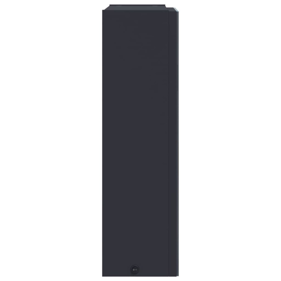 Mueble de baño con espejo y luz LED gris 45x13x52