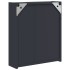 Mueble de baño con espejo y luz LED gris 45x13x52