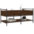 Mesa de centro madera de ingeniería roble marrón 99x50x50