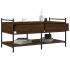 Mesa de centro madera de ingeniería roble marrón 99x50x50