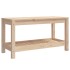 Banco de jardín madera maciza de pino 82,5x35x45