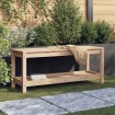 Banco de jardín de madera maciza de pino 108x35x45 cm