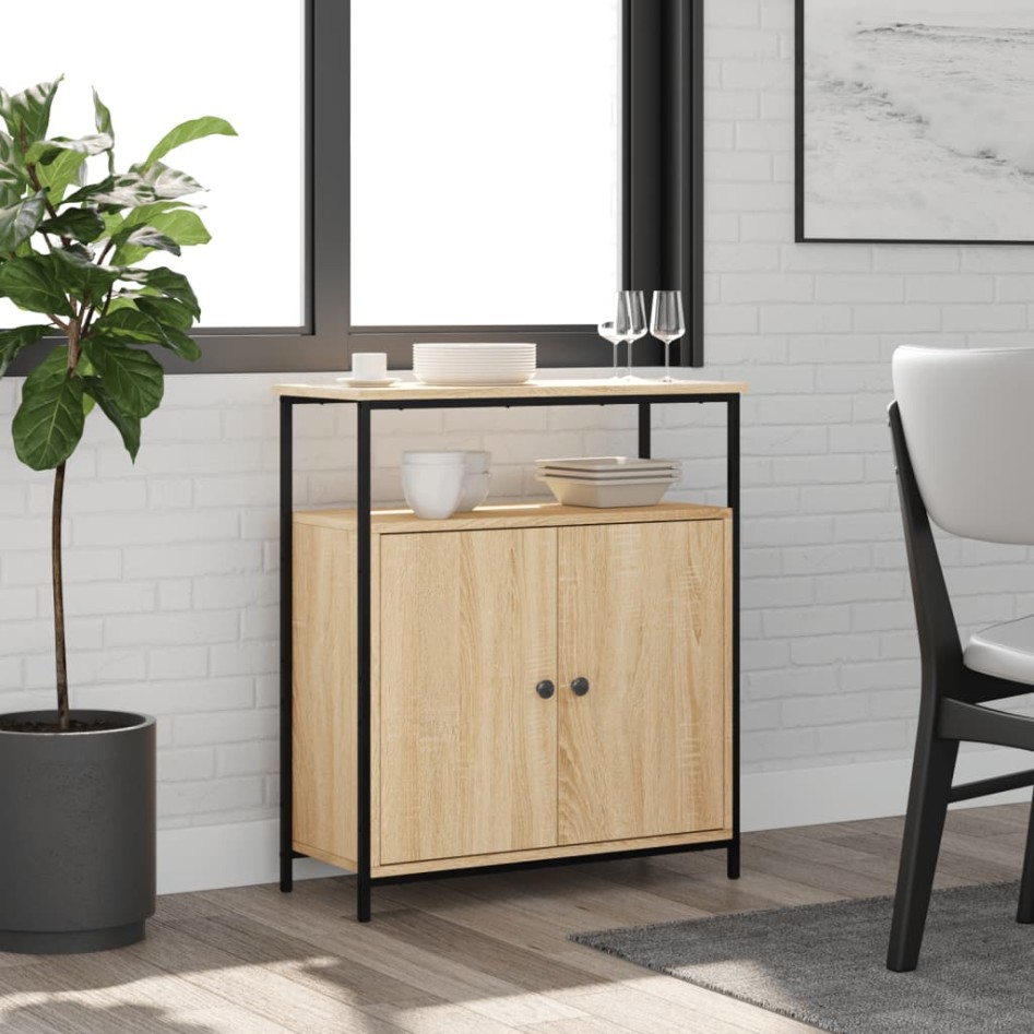 Aparador de madera de ingeniería roble Sonoma 70x30x80