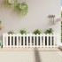 Arriate elevado jardín con valla madera pino blanco