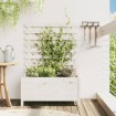Jardinera estantería madera maciza pino blanco 79x39,5x114 cm