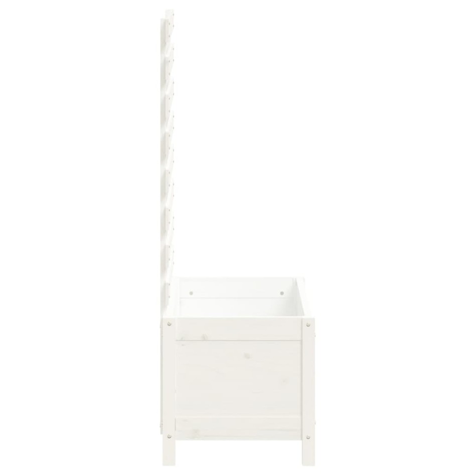 Jardinera estantería madera maciza pino blanco 79x39,5x114