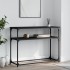 Mesa consola madera de ingeniería negra 100x35,5x75