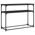 Mesa consola madera de ingeniería negra 100x35,5x75