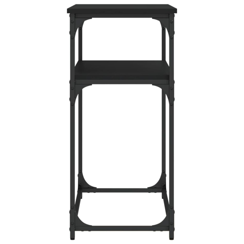 Mesa consola madera de ingeniería negra 100x35,5x75