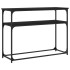 Mesa consola madera de ingeniería negra 100x35,5x75