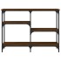 Mesa consola madera de ingeniería marrón roble 102x29x75