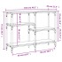 Mesa consola madera de ingeniería marrón roble 102x29x75