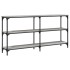 Mesa consola madera de ingeniería gris Sonoma 150x29x75