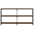 Mesa consola madera de ingeniería marrón roble 156x28x80,5