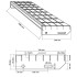 Peldaño de rejilla acero galvanizado 100x24x7