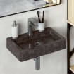 Lavabo de pared mármol crema 38x24x6,5 cm