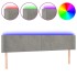Cabecero con LED de terciopelo gris claro 203x16x78/88