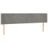Cabecero con LED de terciopelo gris claro 203x16x78/88