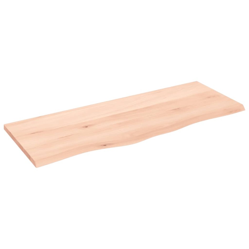 Estante de pared madera maciza de roble sin tratar 100x40x2