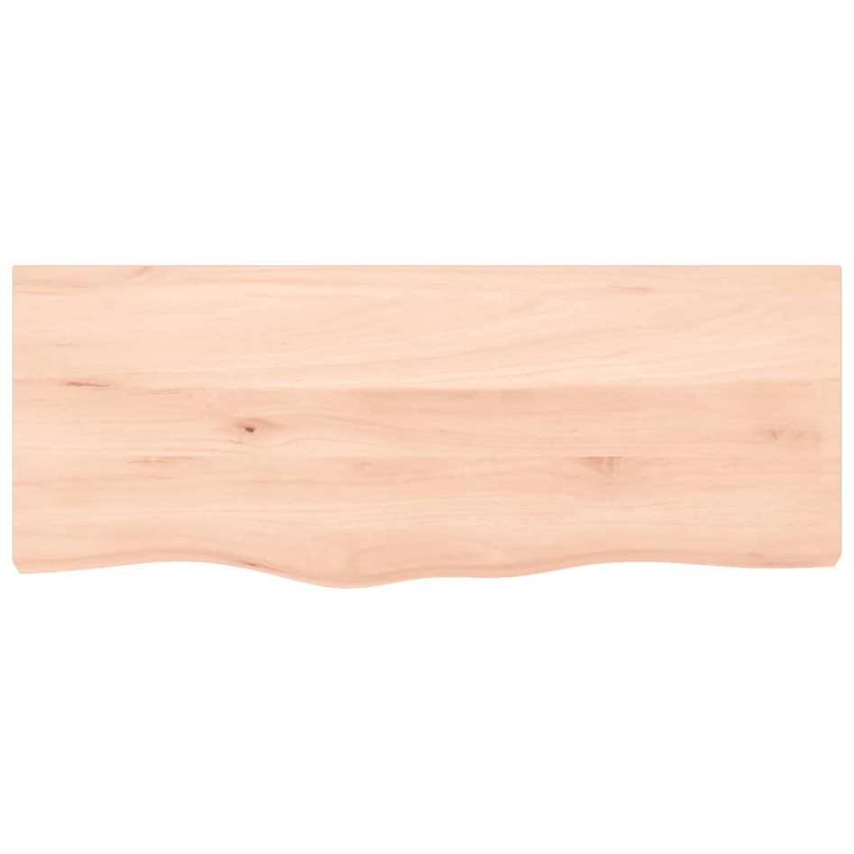 Estante de pared madera maciza de roble sin tratar 100x40x2