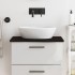 Encimera baño madera maciza tratada marrón oscuro 60x50x2