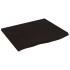 Encimera baño madera maciza tratada marrón oscuro 60x50x2