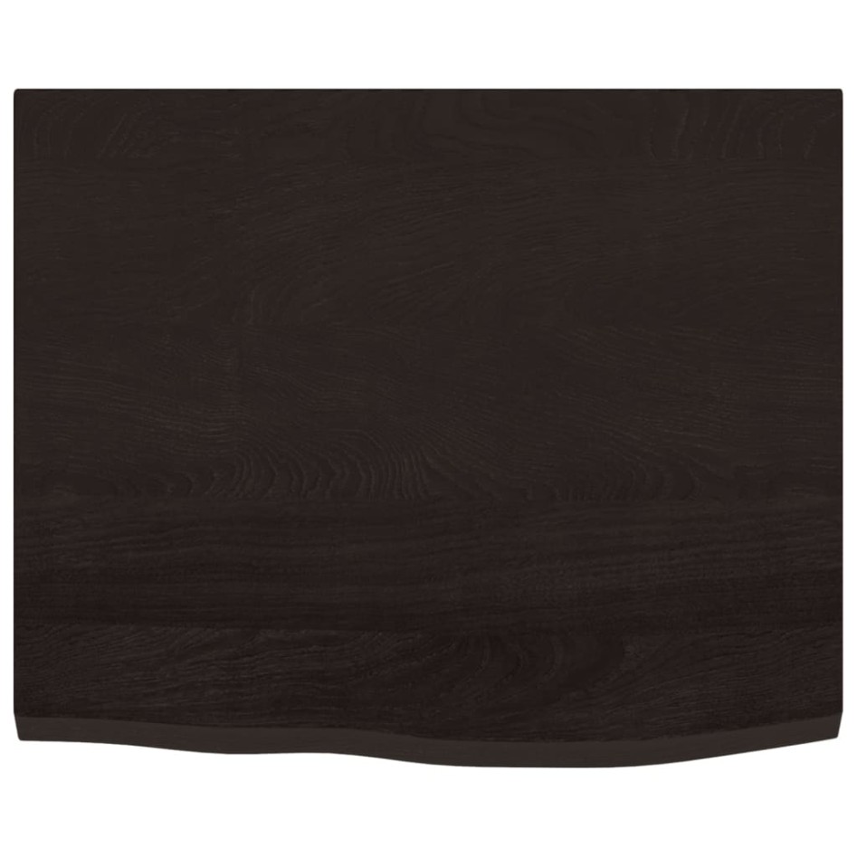 Encimera baño madera maciza tratada marrón oscuro 60x50x2
