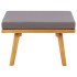Reposapiés de jardín y cojín madera maciza acacia 60x60x29