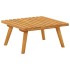 Reposapiés de jardín y cojín madera maciza acacia 60x60x29