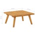 Reposapiés de jardín y cojín madera maciza acacia 60x60x29