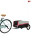 Remolque para bicicleta hierro negro y rojo 30