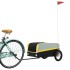 Remolque para bicicleta hierro negro y amarillo 30