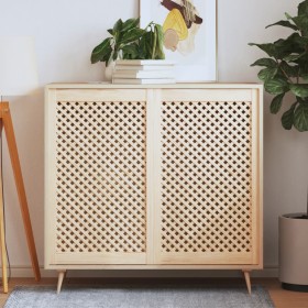 Puertas de armario entramado 2 uds madera pino 59,5x99