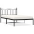 Estructura cama sin colchón con cabecero metal negro 100x200