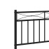 Estructura cama sin colchón con cabecero metal negro 100x200